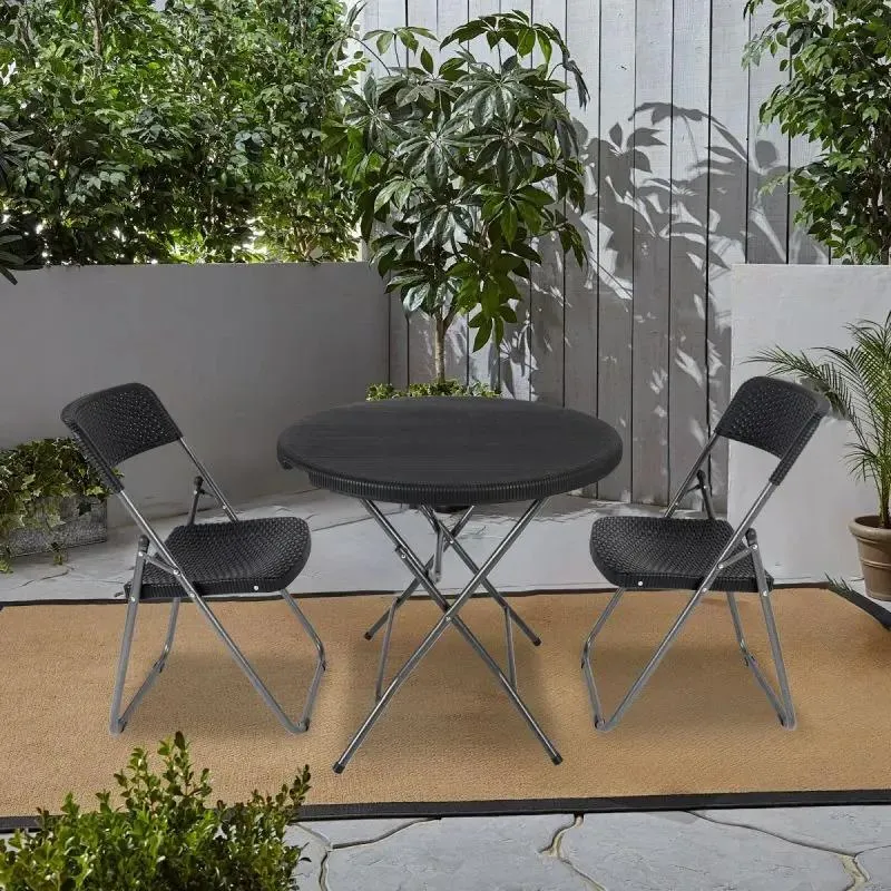 Sekey 3-teilig Balkonset, 2 Klappstuhl und Klapptisch, OF5