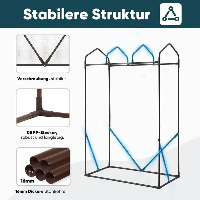 Sekey Foliengewächshaus mit Spitzdach, 100 x 50 x 150 cm