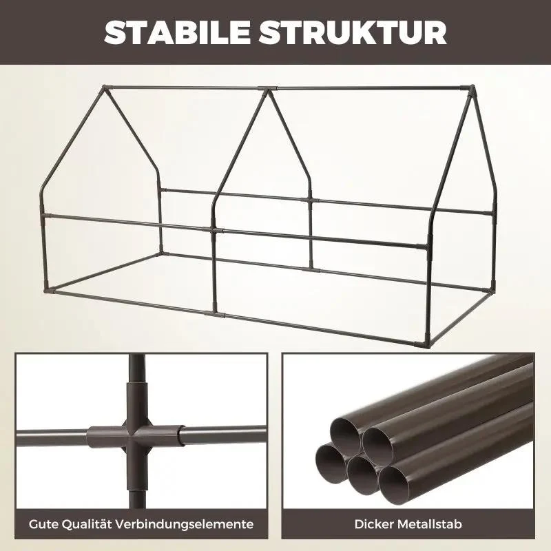 Sekey Foliengewächshaus mit Zwei Reißverschlusstüren 180 x 90 x 90 cm,Weiß