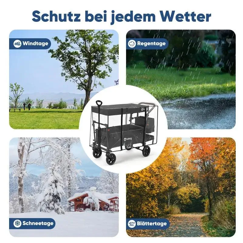 Sekey Bollerwagen Regenschutz, 110x60x75cm