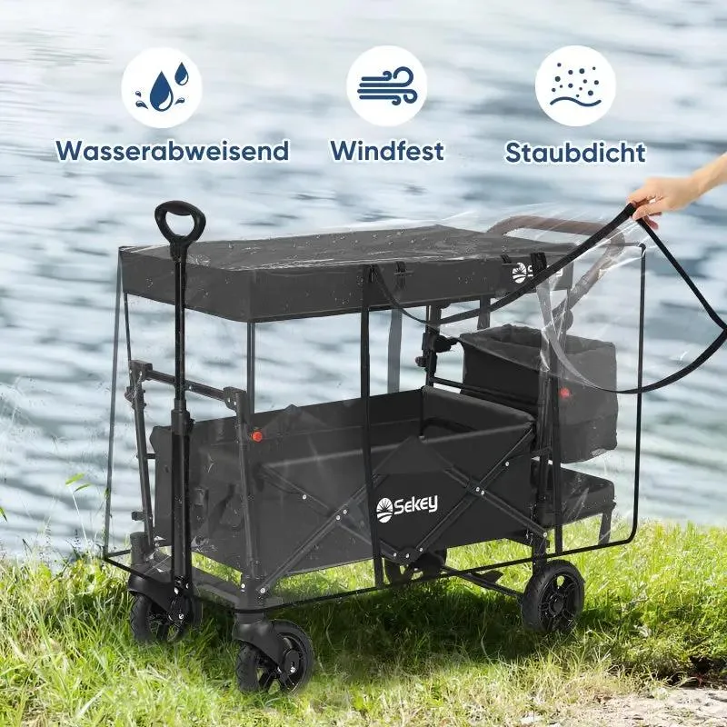 Sekey Bollerwagen Regenschutz, 110x60x75cm