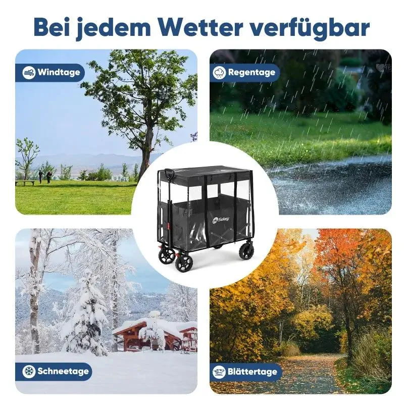 Sekey Bollerwagen Regenschutz, 75x50x65cm