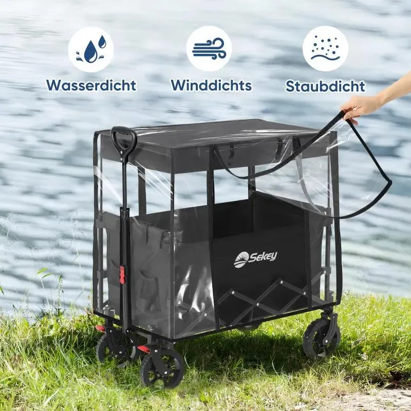 Sekey Bollerwagen Regenschutz, 75x50x65cm