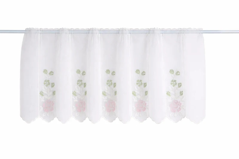 Scheibengardine Stick Rose creme nach Maß