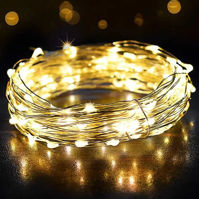 Salcar 10 m LED Micro Lichterkette, 100 LEDs, USB-betrieben