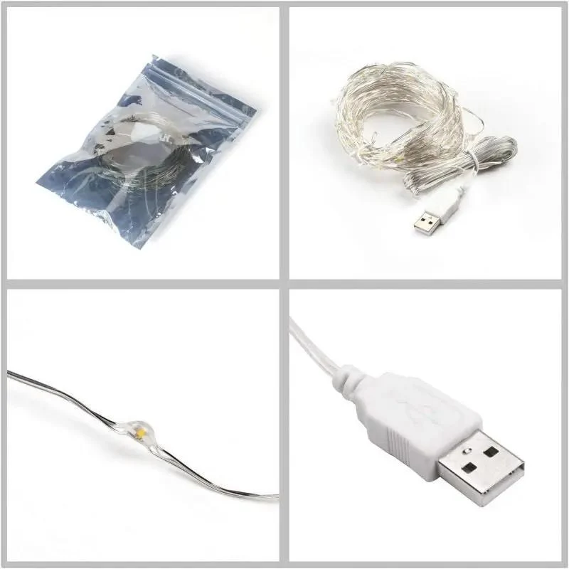 Salcar 10 m LED Micro Lichterkette, 100 LEDs, USB-betrieben