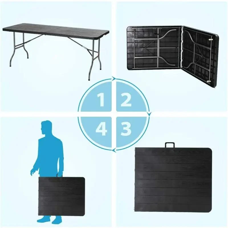 Sekey 180 cm Klappbar Gartentisch mit Tragegriff