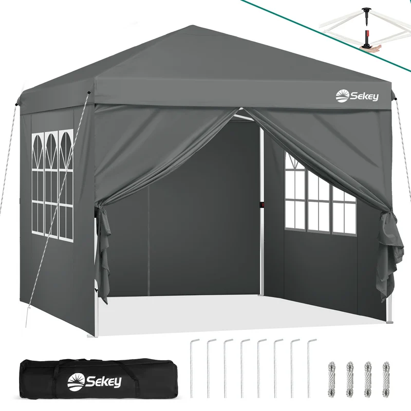 Sekey 3x3 m Faltpavillon mit 4 Seitenteilen