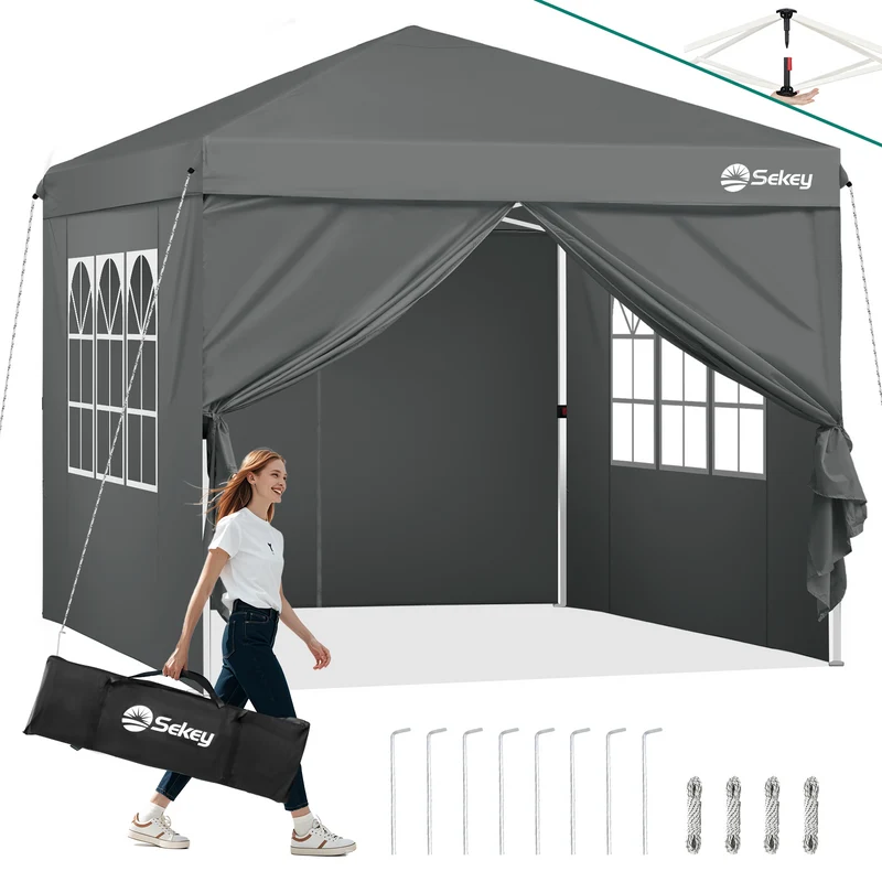 Sekey 3x3 m Faltpavillon mit 4 Seitenteilen