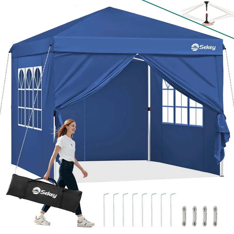 Sekey 3x3 m Faltpavillon mit 4 Seitenteilen