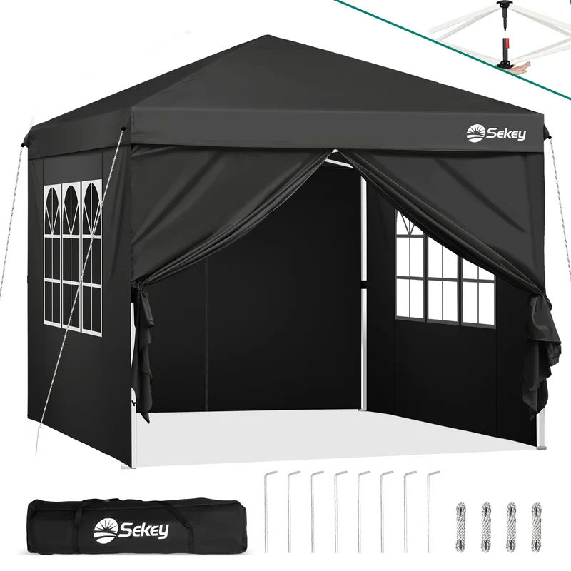 Sekey 3x3 m Faltpavillon mit 4 Seitenteilen