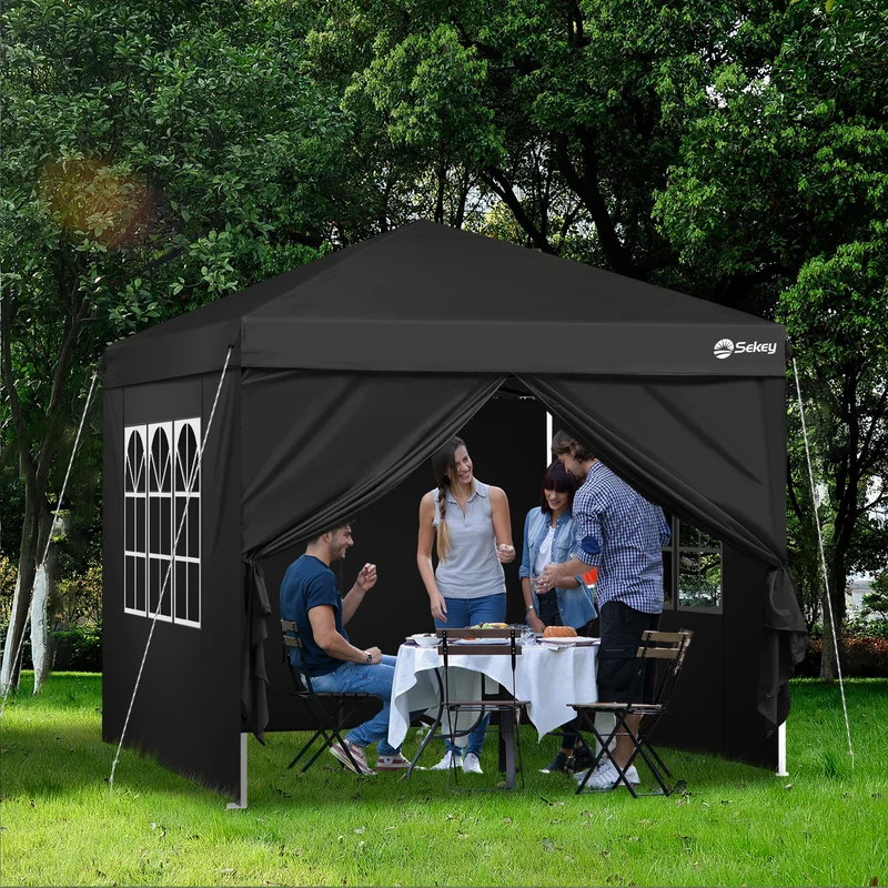 Sekey 3x3 m Faltpavillon mit 4 Seitenteilen