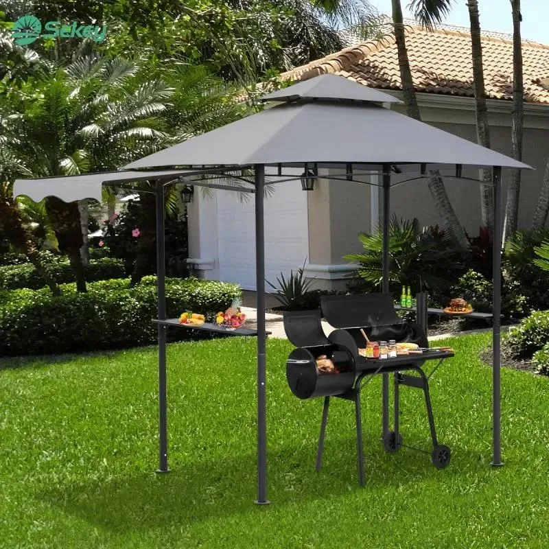 Sekey Grill Pavillon mit mit klappbaren Seitenteil 235 x 145cm