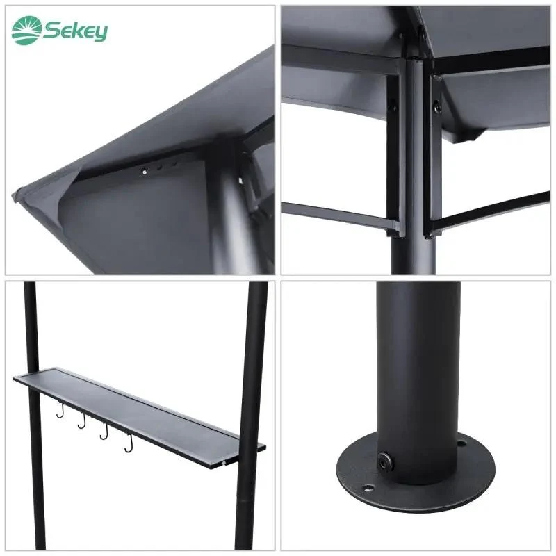 Sekey Grill Pavillon mit mit klappbaren Seitenteil 235 x 145cm