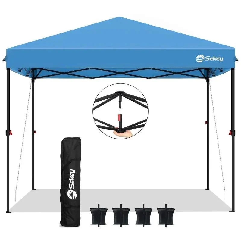 Sekey 300 x 300 cm Faltpavillon mit 4 Sandsäcken und Tragetasche