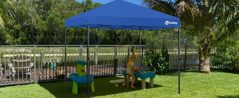 Sekey 300 x 300 cm Faltpavillon mit 4 Sandsäcken und Tragetasche