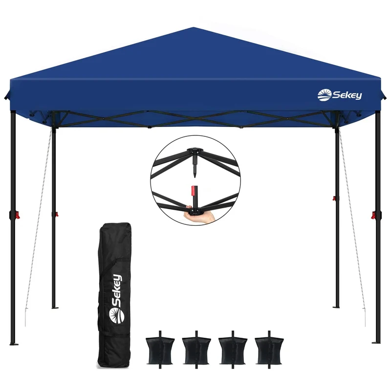 Sekey 300 x 300 cm Faltpavillon mit 4 Sandsäcken und Tragetasche