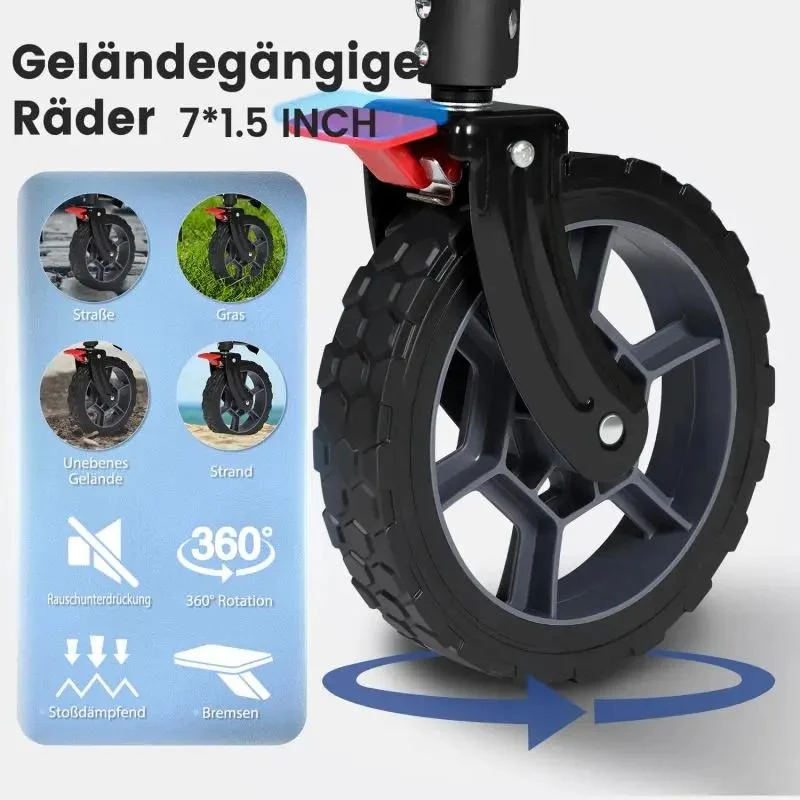 Sekey 200L / 150KG Faltbarer Bollerwagen, Patentiert Zusammenfaltbar aus Vier Richtungen, mit Bremsen