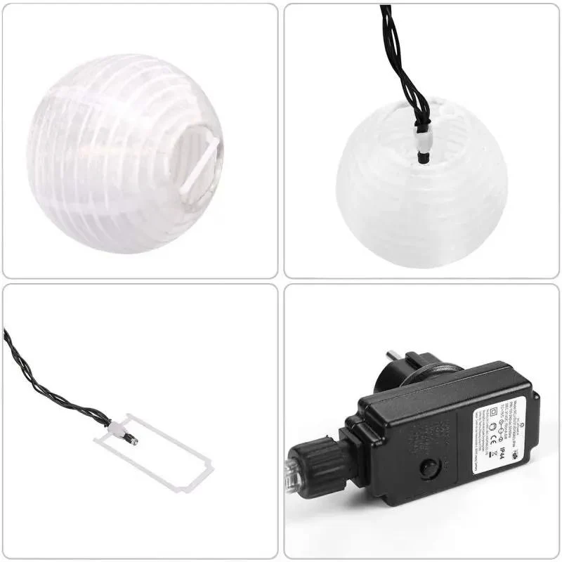 Salcar 10 m LED Solar Lampion Lichterkette, 40 LEDs