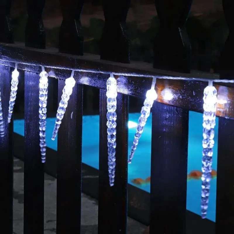 Salcar 5 m LED Lichterkette mit 40 Eiszapfen, 40 LEDs, 31V GS-zertifizierte Stromversorgung