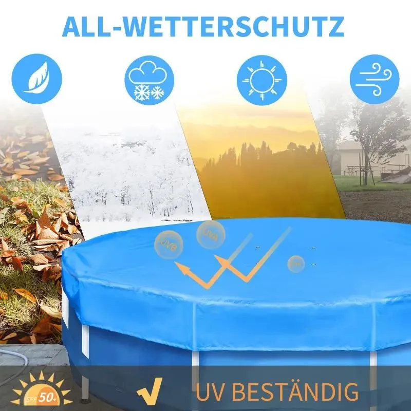 Sekey Poolabdeckung aus 420D Oxford, Blau