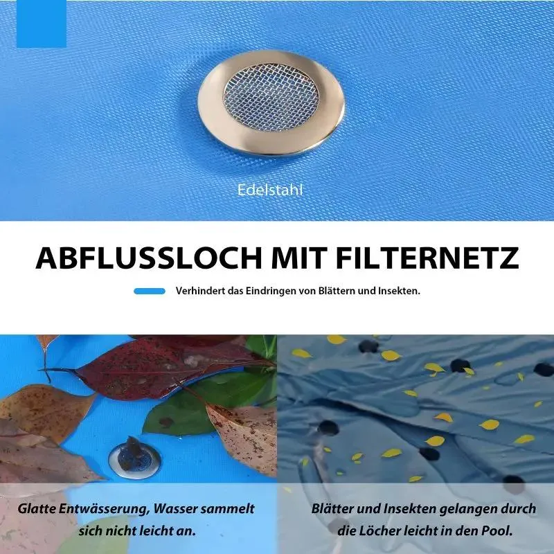 Sekey Poolabdeckung aus 420D Oxford, Blau