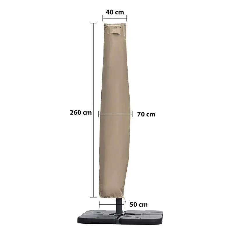 Sekey 260 x 40/70/50 cm Schutzhülle für 300 cm Ampelschirm, aus Oxford-Gewebe