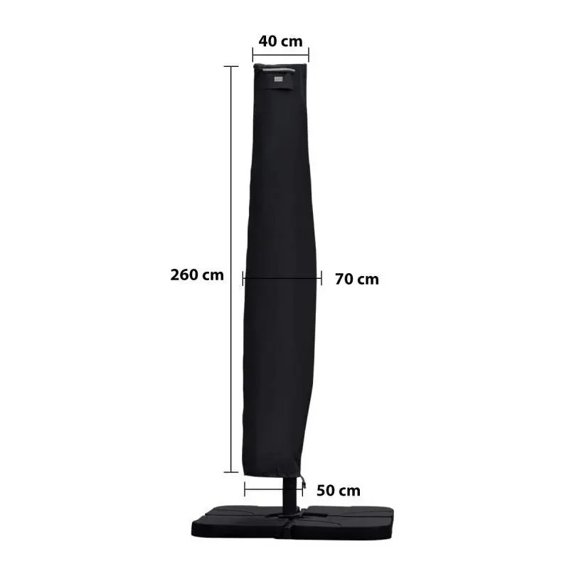 Sekey 260 x 40/70/50 cm Schutzhülle für 300 cm Ampelschirm, aus Oxford-Gewebe
