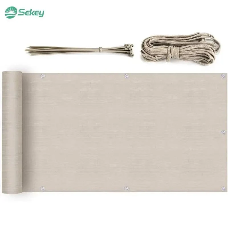 Sekey Balkon Sichtschutz aus 220 g/m² HDPE, Taupe