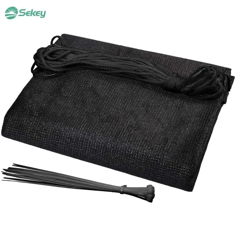 Sekey Balkon Sichtschutz aus 220 g/m² HDPE, Schwarz