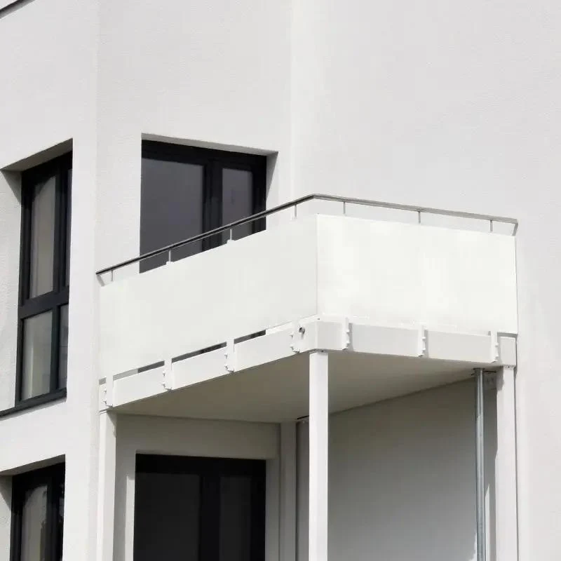 Sekey Balkon Sichtschutz aus 100% Polyester, Weiß