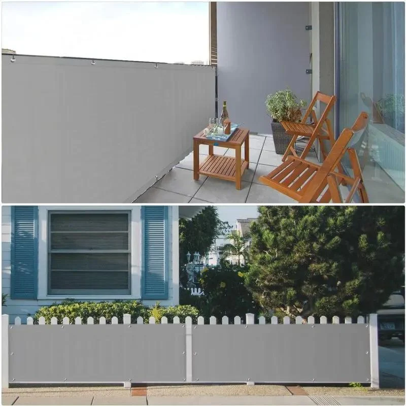 Sekey Balkon Sichtschutz aus 100% Polyester, Hellgrau