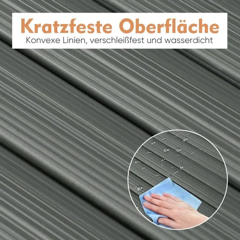 Sekey PVC Sichtschutzmatte mit doppelter Verstärkung innen, Hellgrau