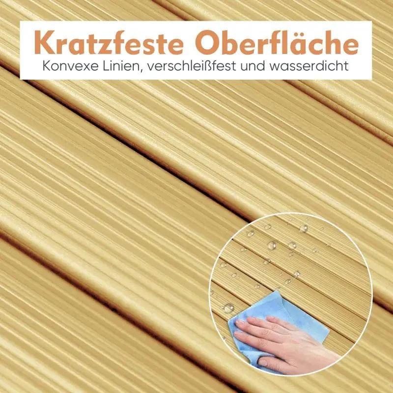 Sekey PVC Sichtschutzmatte mit doppelter Verstärkung innen, Bambus