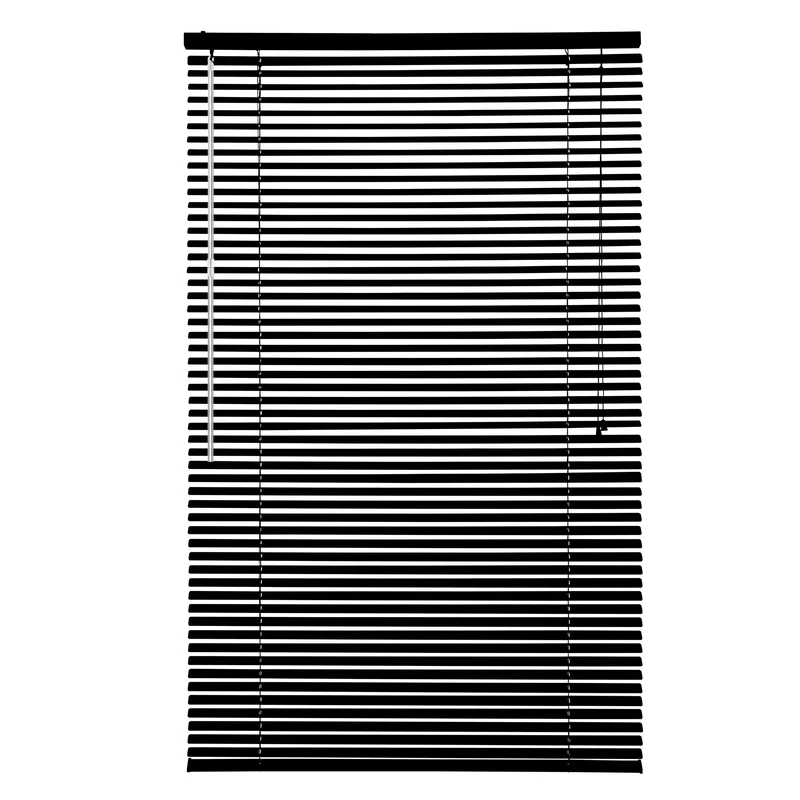 Sekey Aluminium-Jalousie ohne Bohren, 25mm Alu-Lamellen, Schwarz