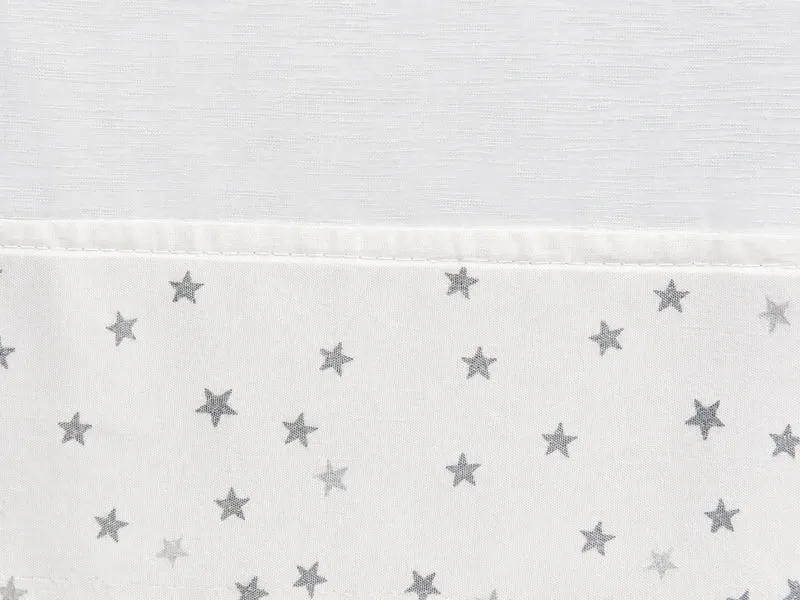 Design Schlaufen Scheibengardine kleine Sterne (leuchtend)