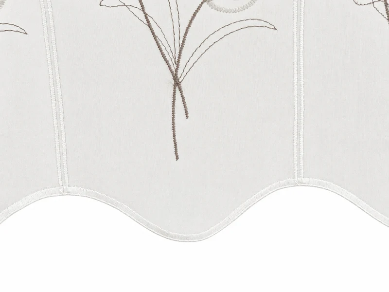 Design Schlaufen Scheibengardine bestickt 2226