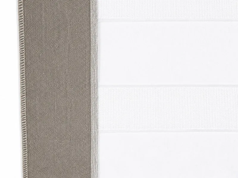 Design Mini Flächenvorhang Set braun Scheibengardine 2222