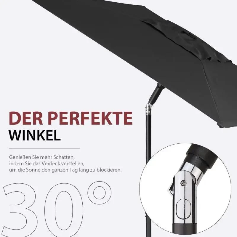 Sekey 200 x 125 cm Balkonschirm Rechteckig mit Balkongeländer, Sonnenschutz UV50+