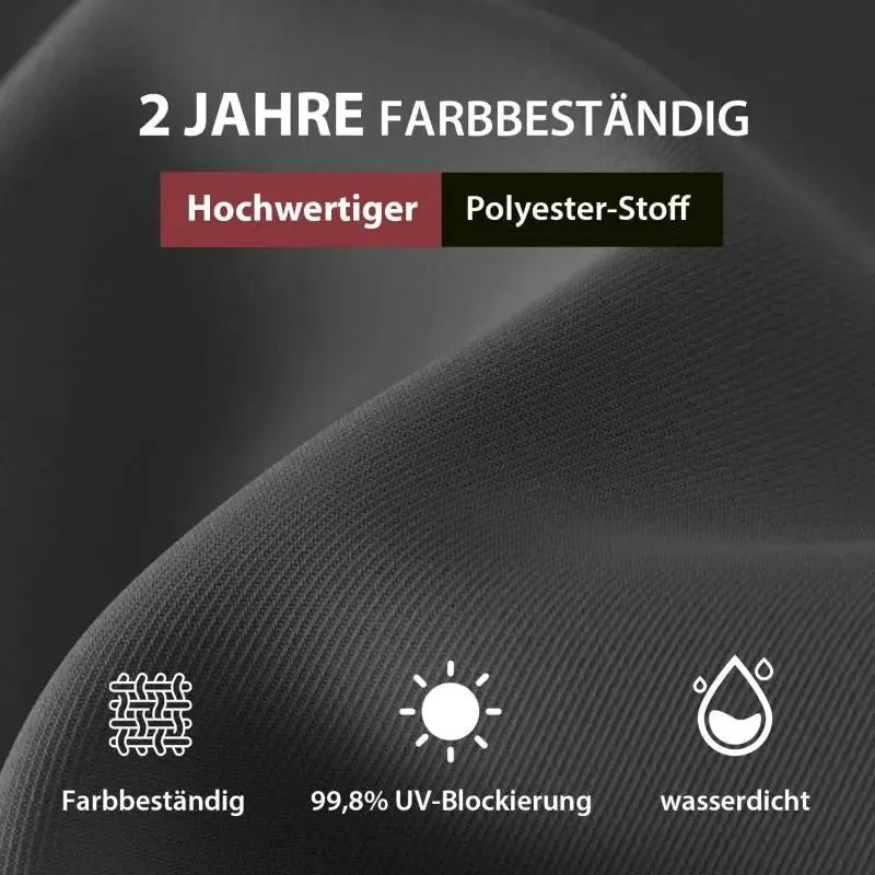 Sekey 200 x 125 cm Balkonschirm Rechteckig mit Balkongeländer, Sonnenschutz UV50+