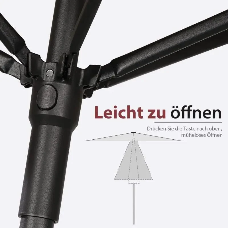 Sekey 200 x 125 cm Balkonschirm Rechteckig mit Balkongeländer, Sonnenschutz UV50+