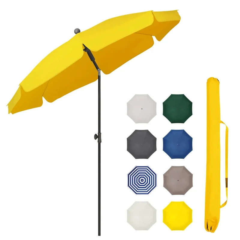 Sekey 200 cm Sonnenschirm mit Schutzhülle, Sonnenschutz UV50+