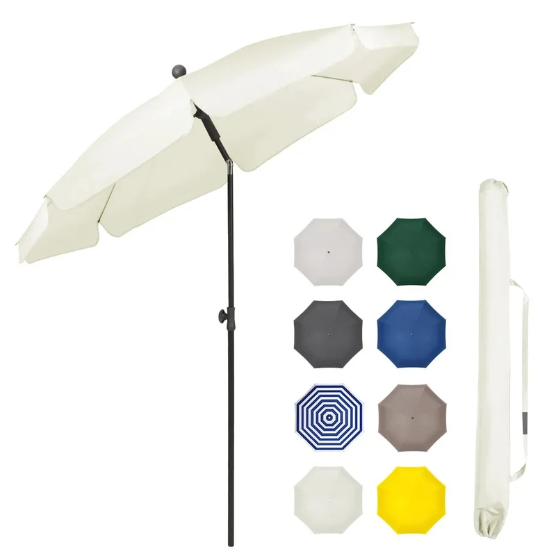 Sekey 200 cm Sonnenschirm mit Schutzhülle, Sonnenschutz UV50+