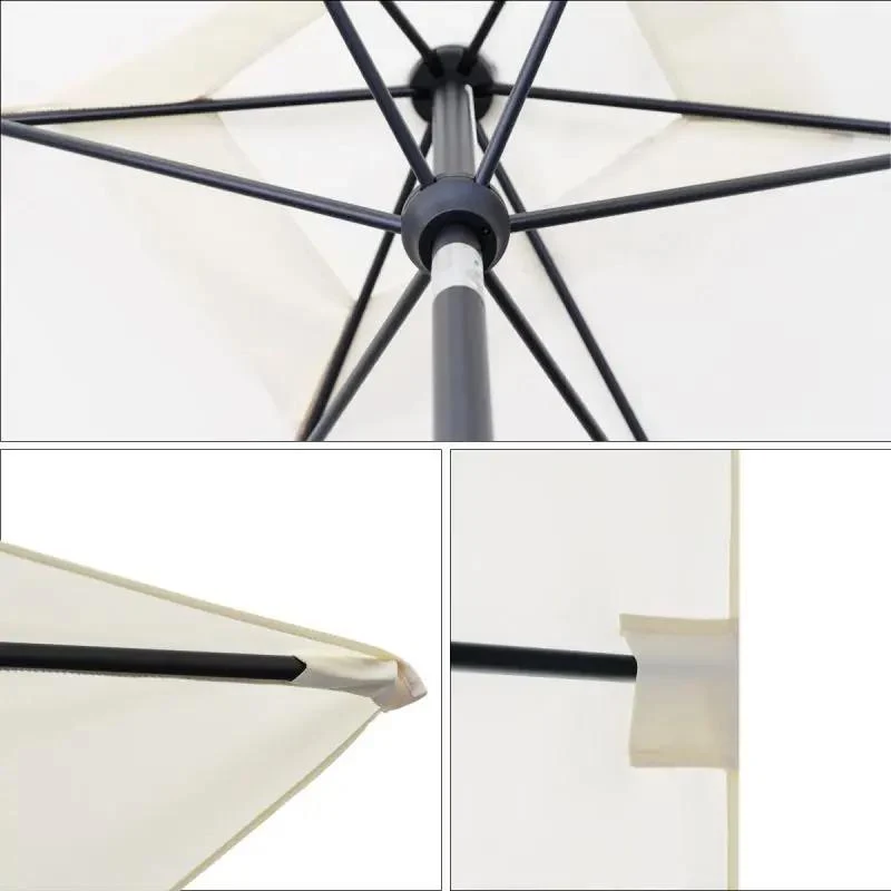 Sekey 210 x 140 cm Alu Sonnenschirm mit Kurbel, Sonnenschutz UV50+