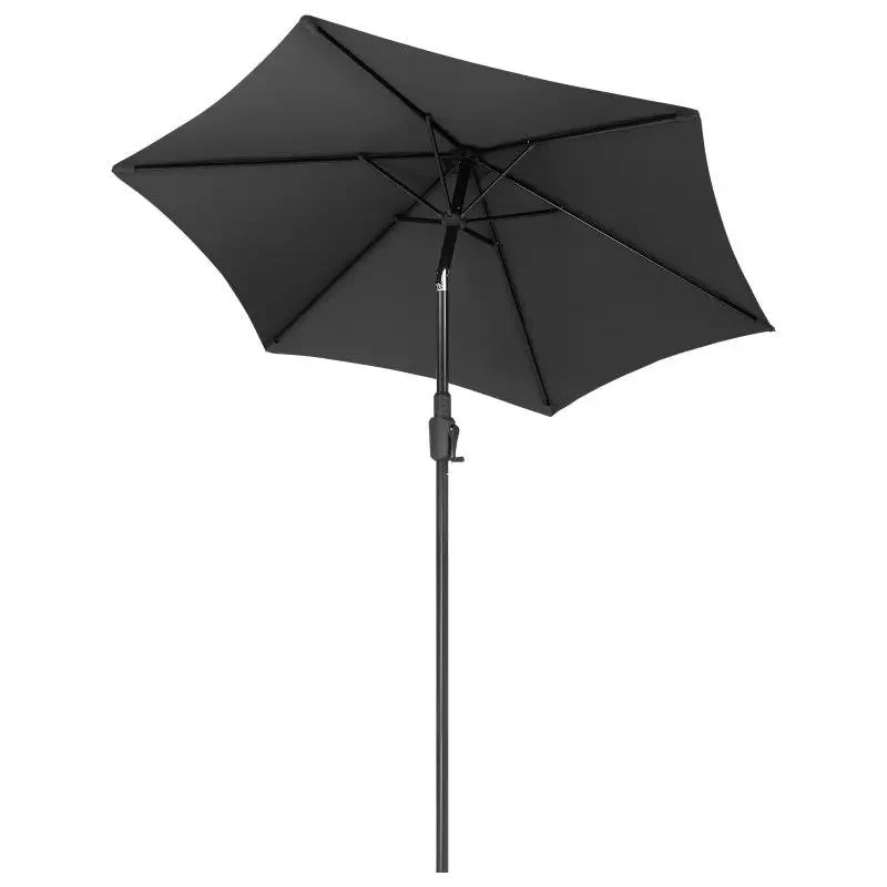 Sekey 220 cm Sonnenschirm mit Kurbel und Auto Kippen, Sonnenschutz UV50+