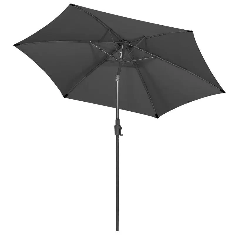 Sekey 270cm Sonnenschirm mit Kurbel, Knickbar im Sitzen, Sonnenschutz UV50+