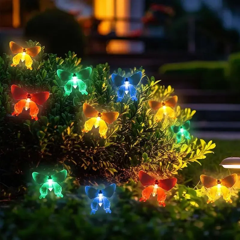 Salcar 5 m / 10m LED Solar Schmetterling Lichterkette, 20 / 50 LEDs