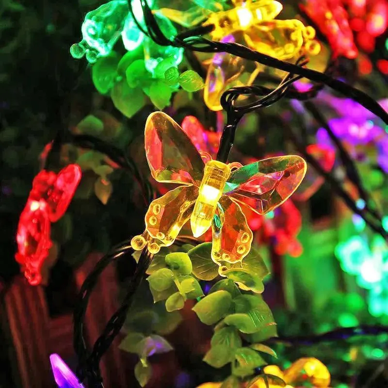 Salcar 5 m / 10m LED Solar Schmetterling Lichterkette, 20 / 50 LEDs