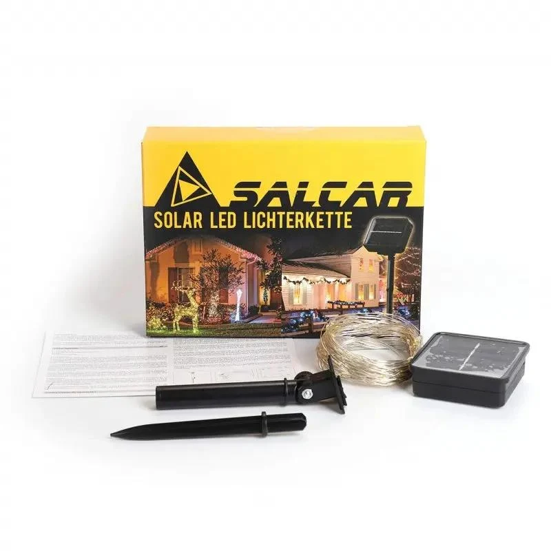 Salcar 10 m LED Solar Lichterkette, 100 LEDs