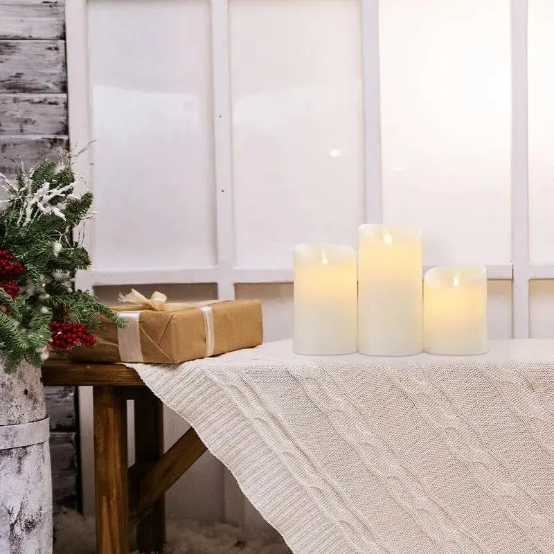 Salcar 3er Set LED Kerzen Batteriebetriebe